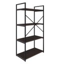 Ver imagem 7 de Estante com 4 Prateleiras 118x60x33cm Yon Marrom/Terracota/Preto