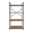 Ver imagem 2 de Estante com 4 Prateleiras 118x60x33cm Yon Marrom/Vermont/Preto