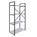 Ver imagem 7 de Estante com 4 Prateleiras 118x60x33cm Yon Branco/Preto