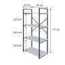 Estante com 4 Prateleiras 118x60x33cm Yon - 4