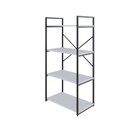 Ver imagem 3 de Estante com 4 Prateleiras 118x60x33cm Yon Branco/Preto
