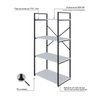 Estante com 4 Prateleiras 118x60x33cm Yon - 6