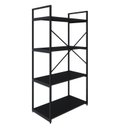 Ver imagem 7 de Estante com 4 Prateleiras 118x60x33cm Yon Preto