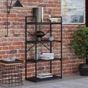 Ver mais imagens de Estante com 4 Prateleiras 118x60x33cm Yon Preto