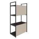 Ver imagem 7 de Estante com 4 Prateleiras 118x60x33cm com Fundo Yon Marrom/Terracota/Preto
