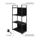 Ver imagem 6 de Estante com 4 Prateleiras 118x60x33cm com Fundo Yon Marrom/Terracota/Preto