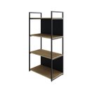 Ver imagem 3 de Estante com 4 Prateleiras 118x60x33cm com Fundo Yon Marrom/Vermont/Preto