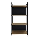 Ver imagem 2 de Estante com 4 Prateleiras 118x60x33cm com Fundo Yon Marrom/Vermont/Preto