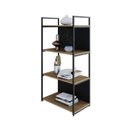 Ver imagem 5 de Estante com 4 Prateleiras 118x60x33cm com Fundo Yon Marrom/Vermont/Preto