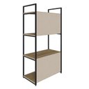 Ver imagem 7 de Estante com 4 Prateleiras 118x60x33cm com Fundo Yon Marrom/Vermont/Preto