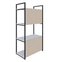 Ver imagem 7 de Estante com 4 Prateleiras 118x60x33cm com Fundo Yon Branco/Preto