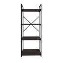 Ver imagem 2 de Estante com 4 Prateleiras 118x45x33cm Yon Marrom/Terracota/Preto
