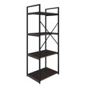 Ver imagem 7 de Estante com 4 Prateleiras 118x45x33cm Yon Marrom/Terracota/Preto
