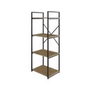 Ver imagem 3 de Estante com 4 Prateleiras 118x45x33cm Yon Marrom/Vermont/Preto