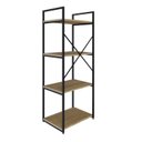 Ver imagem 7 de Estante com 4 Prateleiras 118x45x33cm Yon Marrom/Vermont/Preto