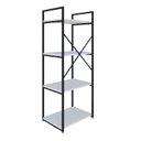 Ver imagem 7 de Estante com 4 Prateleiras 118x45x33cm Yon Branco/Preto