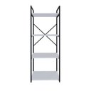 Ver imagem 2 de Estante com 4 Prateleiras 118x45x33cm Yon Branco/Preto
