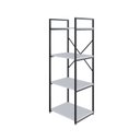 Ver imagem 3 de Estante com 4 Prateleiras 118x45x33cm Yon Branco/Preto