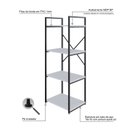 Ver imagem 6 de Estante com 4 Prateleiras 118x45x33cm Yon Branco/Preto