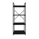 Ver imagem 2 de Estante com 4 Prateleiras 118x45x33cm Yon Preto