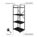 Ver imagem 6 de Estante com 4 Prateleiras 118x45x33cm Yon Preto