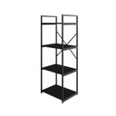 Ver imagem 3 de Estante com 4 Prateleiras 118x45x33cm Yon Preto