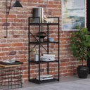 Ver mais imagens de Estante com 4 Prateleiras 118x45x33cm Yon Preto