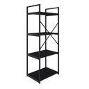 Ver imagem 7 de Estante com 4 Prateleiras 118x45x33cm Yon Preto