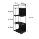 Ver imagem 4 de Estante com 4 Prateleiras 118x45x33cm com Fundo Yon Marrom/Terracota/Preto