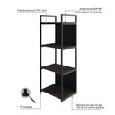 Ver imagem 6 de Estante com 4 Prateleiras 118x45x33cm com Fundo Yon Marrom/Terracota/Preto