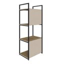 Ver imagem 7 de Estante com 4 Prateleiras 118x45x33cm com Fundo Yon Marrom/Vermont/Preto