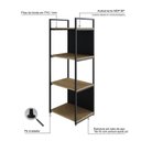 Ver imagem 6 de Estante com 4 Prateleiras 118x45x33cm com Fundo Yon Marrom/Vermont/Preto