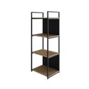 Ver imagem 3 de Estante com 4 Prateleiras 118x45x33cm com Fundo Yon Marrom/Vermont/Preto