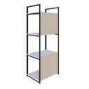 Ver imagem 7 de Estante com 4 Prateleiras 118x45x33cm com Fundo Yon Branco/Preto