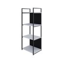 Ver imagem 3 de Estante com 4 Prateleiras 118x45x33cm com Fundo Yon Branco/Preto