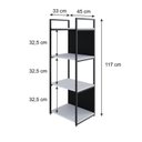 Ver imagem 4 de Estante com 4 Prateleiras 118x45x33cm com Fundo Yon