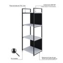 Ver imagem 6 de Estante com 4 Prateleiras 118x45x33cm com Fundo Yon Branco/Preto