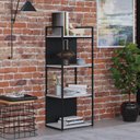 Ver mais imagens de Estante com 4 Prateleiras 118x45x33cm com Fundo Yon