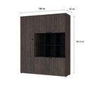 Ver imagem 6 de Armário Alto com Nichos e 05 Portas 161,5x135x42cm Wlan135 Terracota - Preto