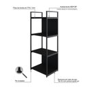 Ver imagem 6 de Estante com 4 Prateleiras 118x45x33cm com Fundo Yon Preto