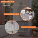 Ver imagem 4 de Gabinete para Banheiro 80cm 100% Mdf 1 Gaveta 1 Porta Basculante Sense Mgm Móveis Pistache/freijo