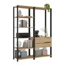 Ver imagem 2 de Estante Livreiro Modular 135cm 2 Peças com 2 Gavetas Multimóveis Mp6029