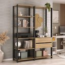 Ver imagem 1 de Estante Livreiro Modular 135cm 2 Peças com 2 Gavetas Multimóveis Mp6029