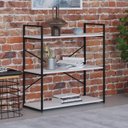 Ver mais imagens de Estante com 3 Prateleiras 84x80x33cm Yon Branco/Preto