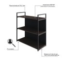 Ver imagem 6 de Estante com 3 Prateleiras 84x80x33cm com Fundo Yon Marrom/Terracota/Preto