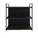 Ver imagem 2 de Estante com 3 Prateleiras 84x80x33cm com Fundo Yon Marrom/Terracota/Preto
