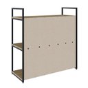 Ver imagem 7 de Estante com 3 Prateleiras 84x80x33cm com Fundo Yon Marrom/Vermont/Preto