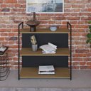 Ver imagem 1 de Estante com 3 Prateleiras 84x80x33cm com Fundo Yon Marrom/Vermont/Preto