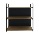 Ver imagem 2 de Estante com 3 Prateleiras 84x80x33cm com Fundo Yon Marrom/Vermont/Preto
