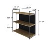 Estante com 3 Prateleiras 84x80x33cm com Fundo Yon - 4